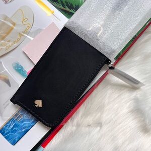 Kate Spade Black Wallet with Gold Accents